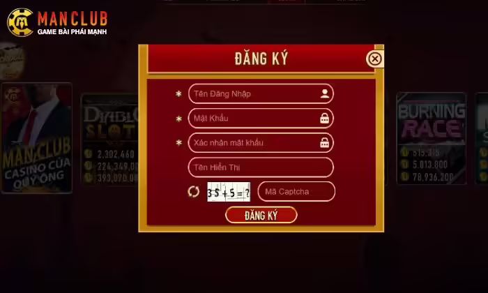 Đăng ký tài khoản Manclub rất an toàn, nhanh chóng